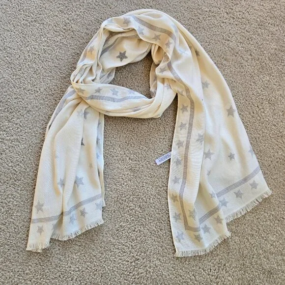 NWOT Talbots Metallic Star Sparkle Scarf - Picture 1 of 11